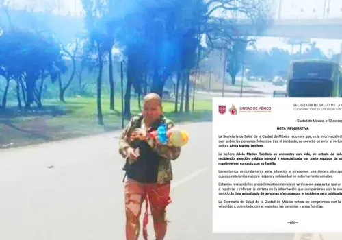Secretaría de Salud de CDMX aclara que "abuela heroína" sigue con vida tras explosión en Iztapalapa