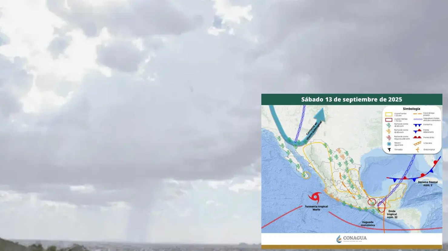 Clima en Sonora hoy sábado 13 de septiembre: Pronostican tormentas y rachas de viento para el estado