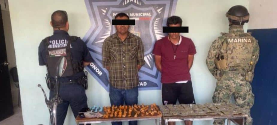 Capturan a dos con droga en el Campanario, al oriente de Ciudad Obregón