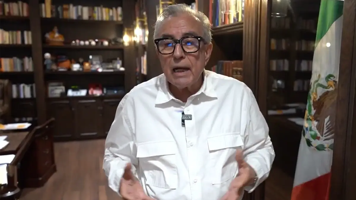 Captura de pantalla video de X. Rubén Rocha Moya suspendió las Fiestas Patrias en Culiacán, en aras del interés superior de los ciudadanos.