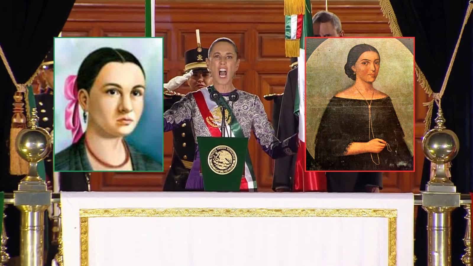 ¿Quiénes fueron Gertrudis Bocanegra y Manuela Molina, mujeres que Sheinbaum mencionó en el Grito de Independencia?