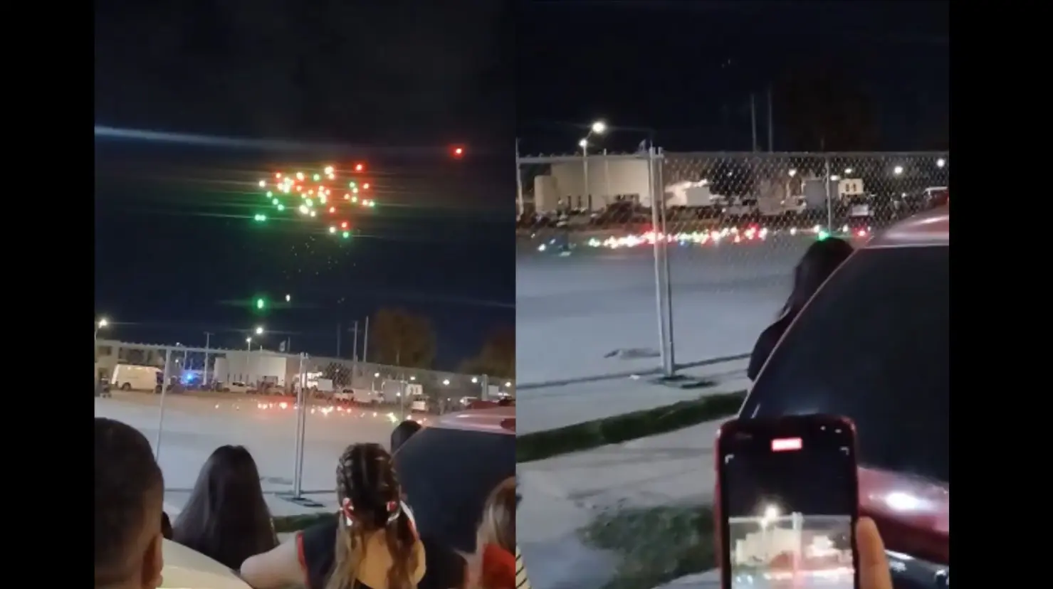VIDEO | Show de drones fracasa tras chocar y caer al suelo en celebración del Grito de Independencia