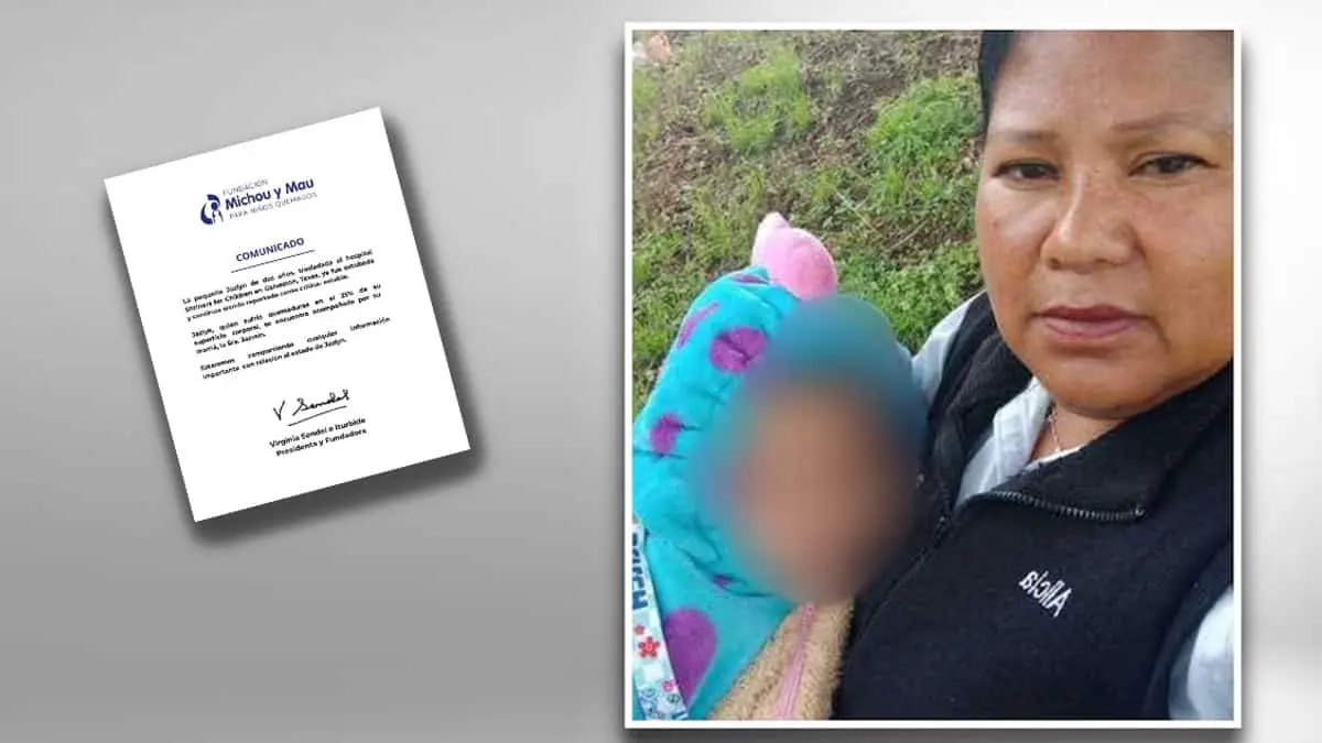Este es el estado de salud de Jazlyn, nieta de Alicia Matías, que la cubrió con su cuerpo de la explosión de pipa