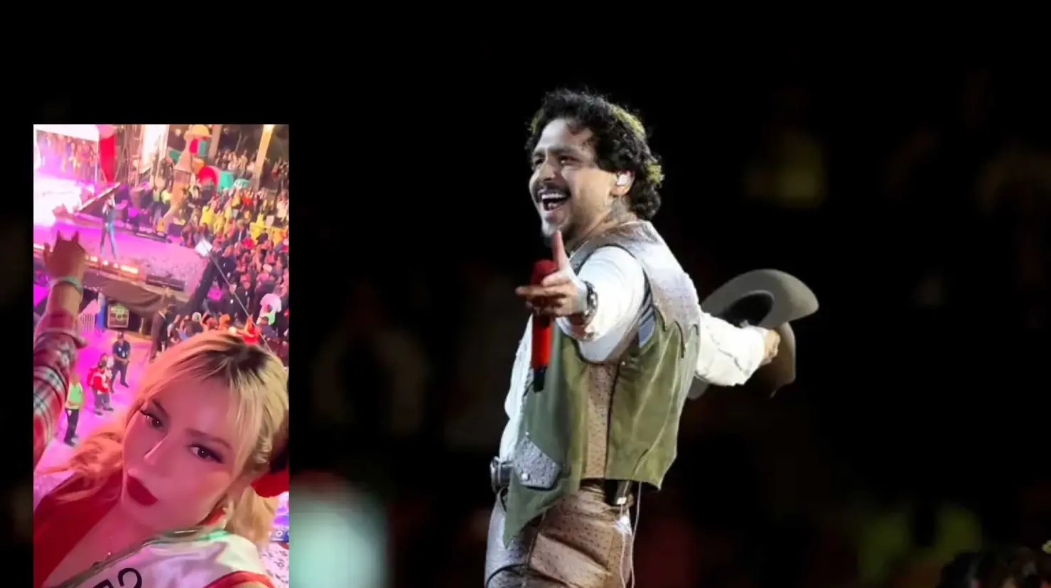 Christian Nodal desata polémica en redes tras supuestamente mirar fijamente a fan en concierto