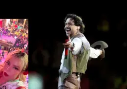 Christian Nodal desata polémica en redes tras supuestamente mirar fijamente a fan en concierto