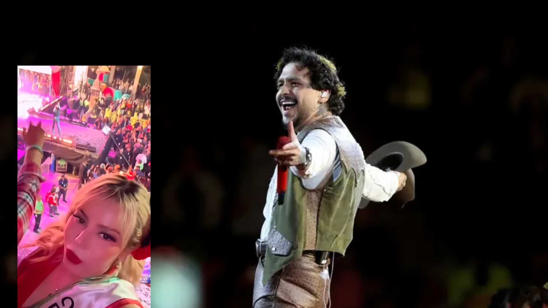 Christian Nodal desata polémica en redes tras supuestamente mirar fijamente a fan en concierto