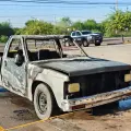 Se incendia camioneta en la calle 300 de Ciudad Obregón; sexagenario resulta con quemaduras