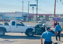 Aparatoso choque al sur de Ciudad Obregón