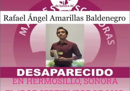 Joven originario de Etchojoa desaparece en Hermosillo; familiares piden apoyo para localizarlo