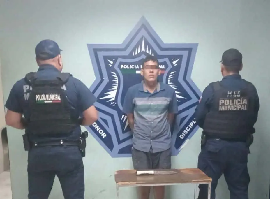 Aseguran a presunto asaltante al sur de Ciudad Obregón