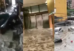 VIDEO | El Tifón Ragasa en Hong Kong deja impactantes imágenes de inundaciones en negocios y calles