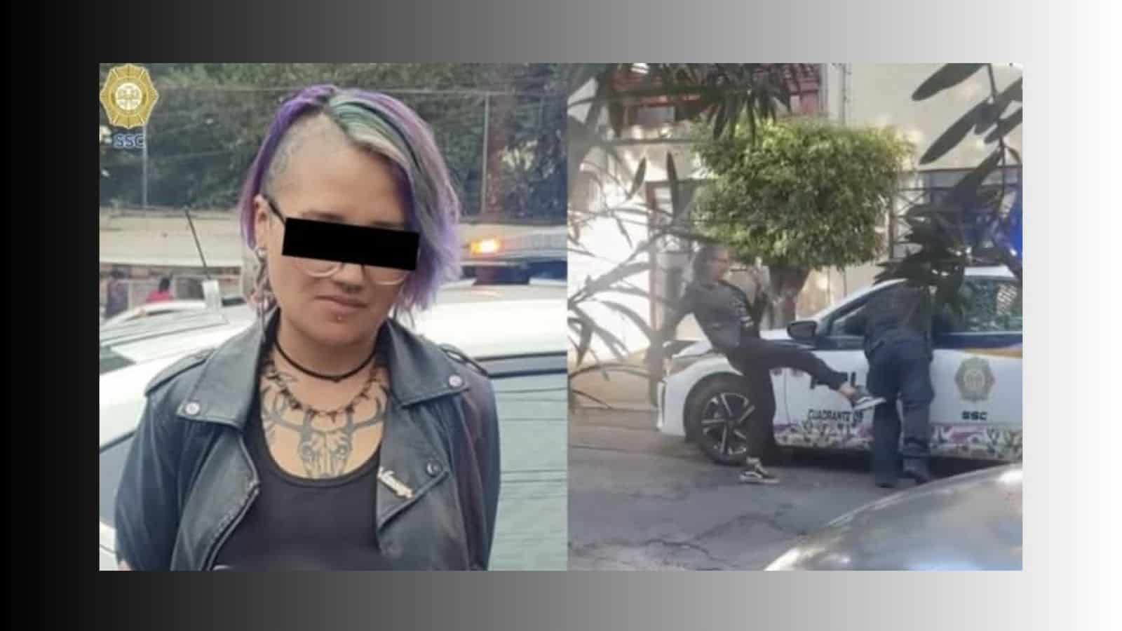 VIDEO | Lady Patadas: Mujer reta y agrede a policía en CDMX; causa indignación en redes sociales
