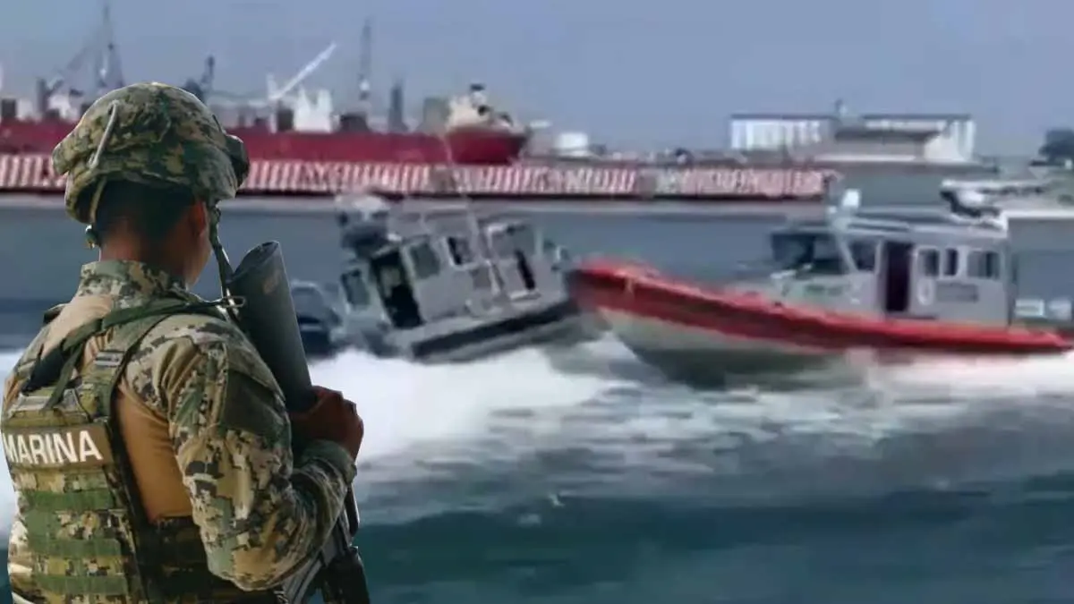 Choque entre dos embarcaciones de la Marina en Veracruz deja dos elementos lesionados