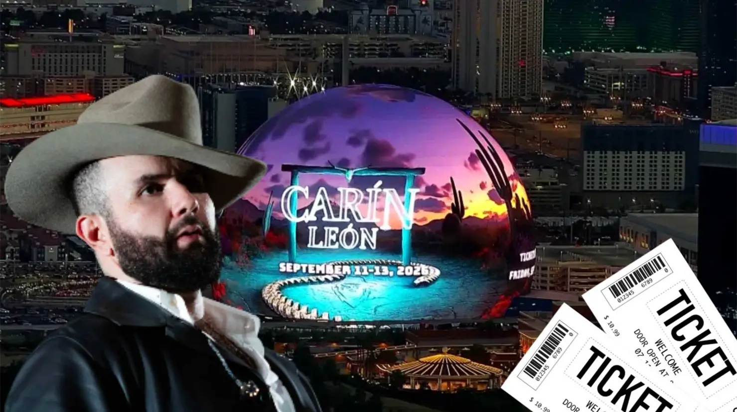 ¿Cuánto cuestan los boletos para ver a Carín León en The Sphere de Las Vegas?