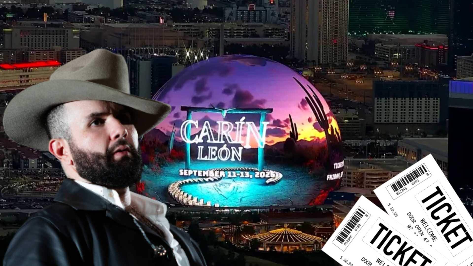 ¿Cuánto cuestan los boletos para ver a Carín León en The Sphere de Las Vegas?