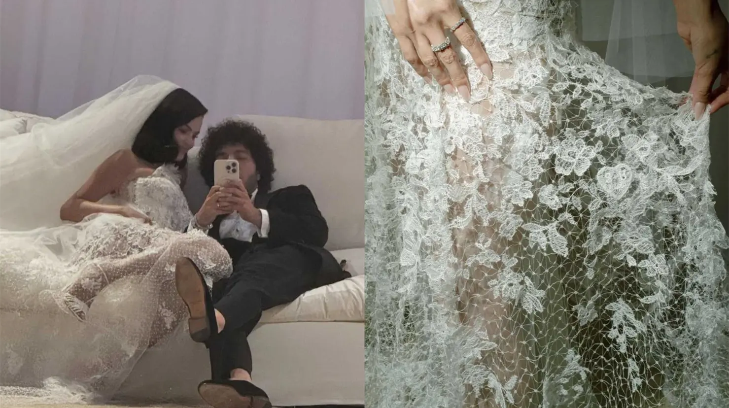 Selena Gomez deslumbra con tres vestidos en su boda con Benny Blanco: estos fueron los diseños
