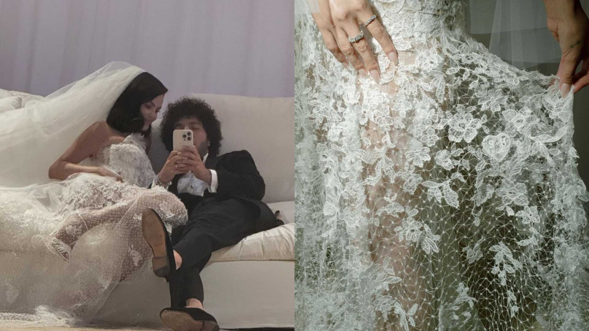 Selena Gomez deslumbra con tres vestidos en su boda con Benny Blanco: estos fueron los diseños