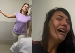 VIDEO | Joven mujer acude al ginecólogo a consulta y la esposa del médico irrumpe en el despacho y la golpea