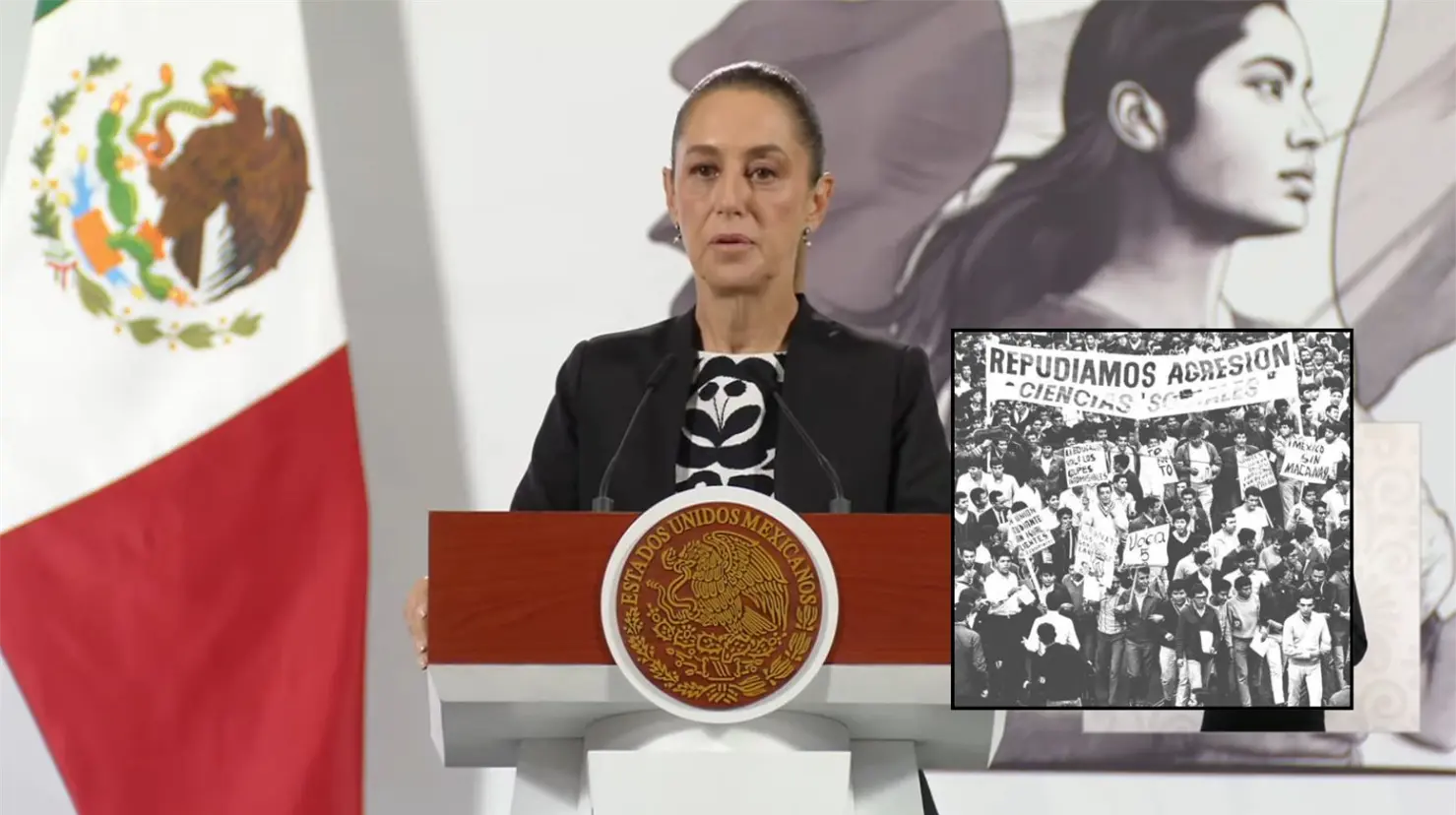 Sheinbaum recuerda el 2 de octubre y reitera compromiso de no repetir atrocidades