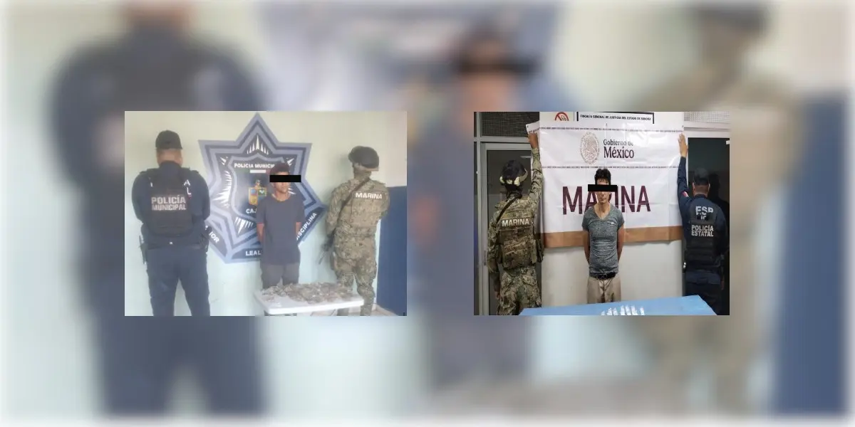 Capturan a dos con droga durante operativo en Ciudad Obregón