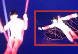 VIDEO | Accidente en un circo: trapecista cayó mientras realizaba su acto