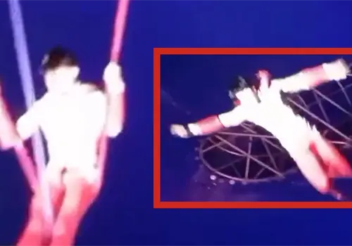 VIDEO | Accidente en un circo: trapecista cayó mientras realizaba su acto