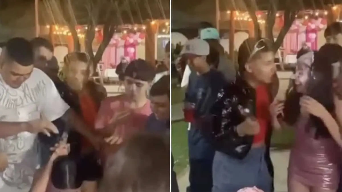VIDEO | Chica apuñaló a su mejor amigo porque le hundió la cara en el pastel de cumpleaños
