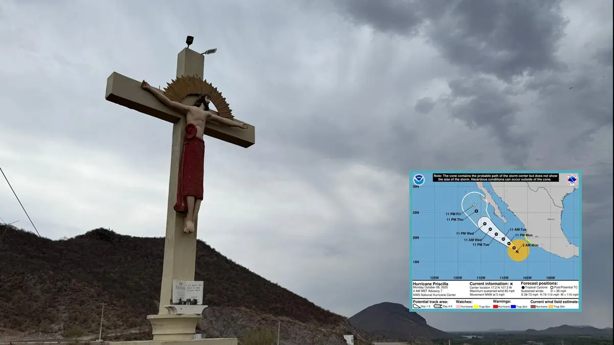 Clima en Sonora hoy, 7 de octubre: Alertan por lluvias debido al huracán "Priscilla"