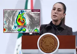 Huracán Priscilla: Presidenta Sheinbaum emite alerta "Podría alcanzar categoría 3 esta tarde" en BCS