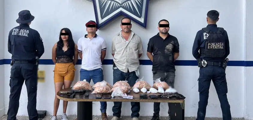 Detienen a cuatro personas en Hermosillo; aseguran drogas y armas