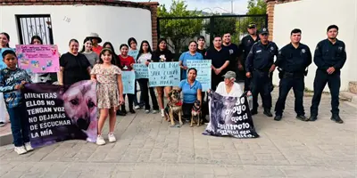 Marchan en Álamos contra el maltrato animal
