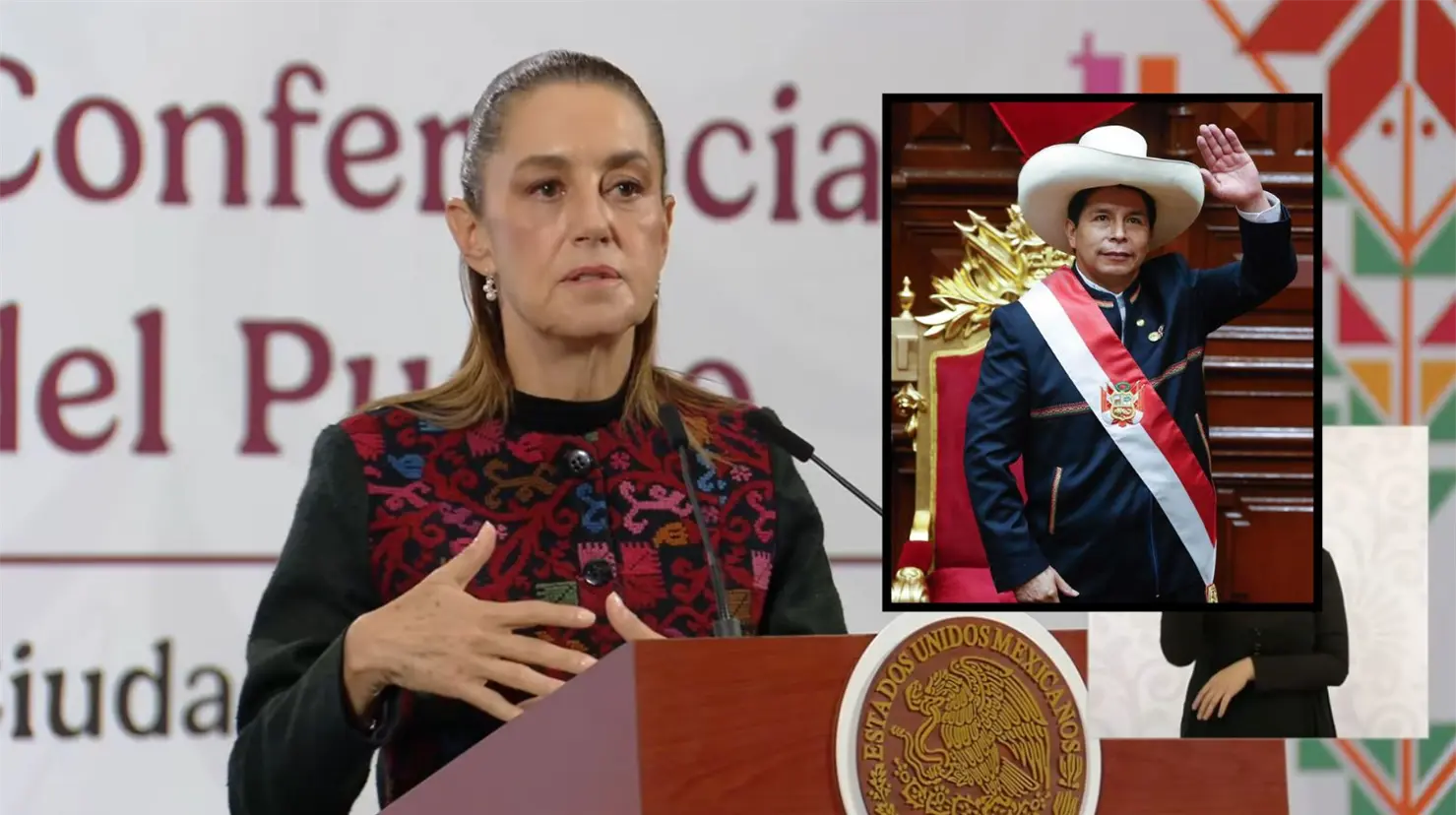 Sheinbaum reitera su apoyo al expresidente Pedro Castillo tras destitución de Dina Boluarte en Perú