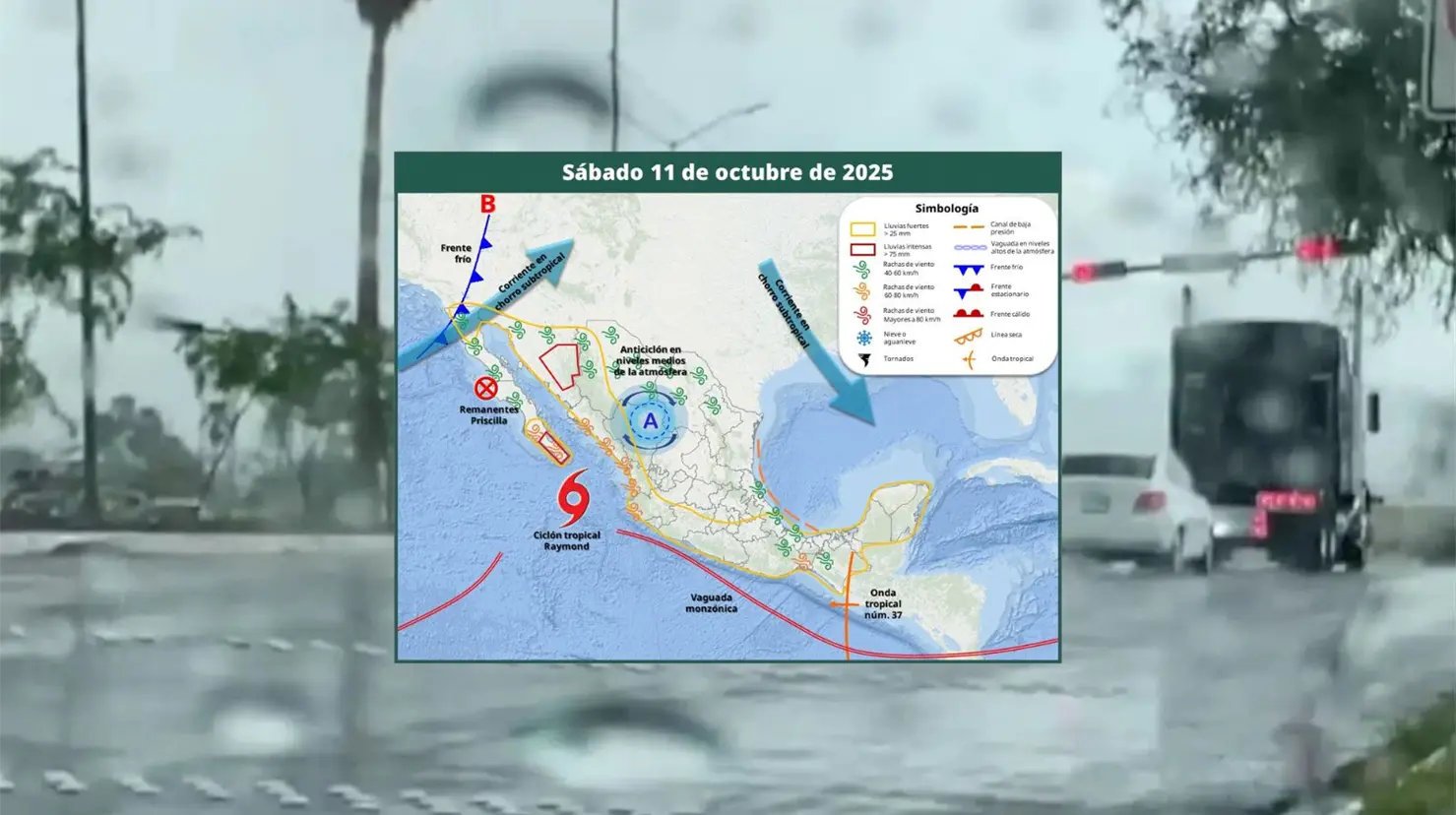 Clima en Sonora hoy 11 de octubre: Lluvias en todo el Estado por "Raymond"
