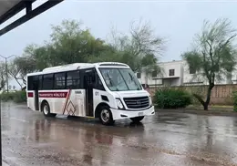 Circulan menos camiones por lluvia en Cajeme