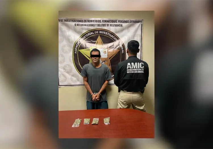 Capturan a sujeto con droga en Las Fuentes, en Ciudad Obregón