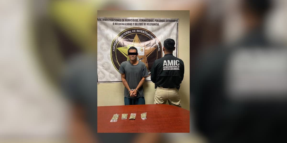 Capturan a sujeto con droga en Las Fuentes, en Ciudad Obregón