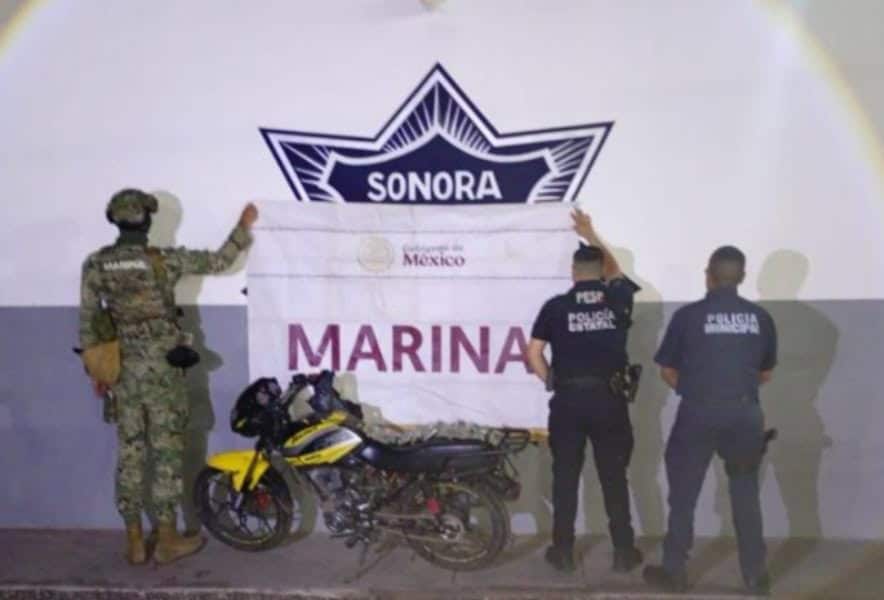 Decomisan motocicleta y drogas en Estación Corral, al norte de Ciudad Obregón