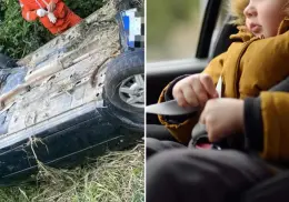 Milagro en la carretera: niño de 4 años sobrevive 2 días en carro en un barranco; sus padres murieron