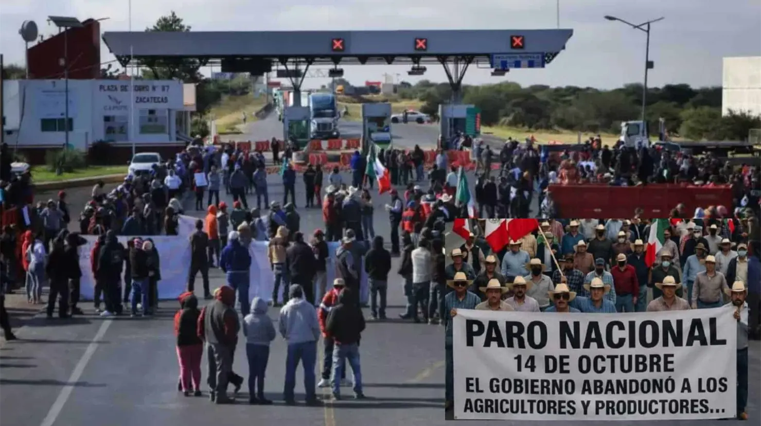 Productores del país paralizan carreteras en paro nacional para exigir apoyo al campo mexicano