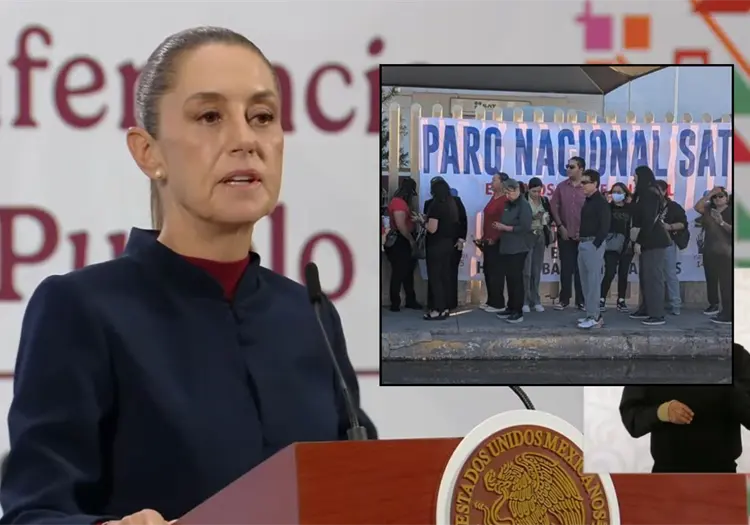 Sheinbaum habla respecto al paro nacional de trabajadores del SAT y asegura que "son muy pocos empleados"