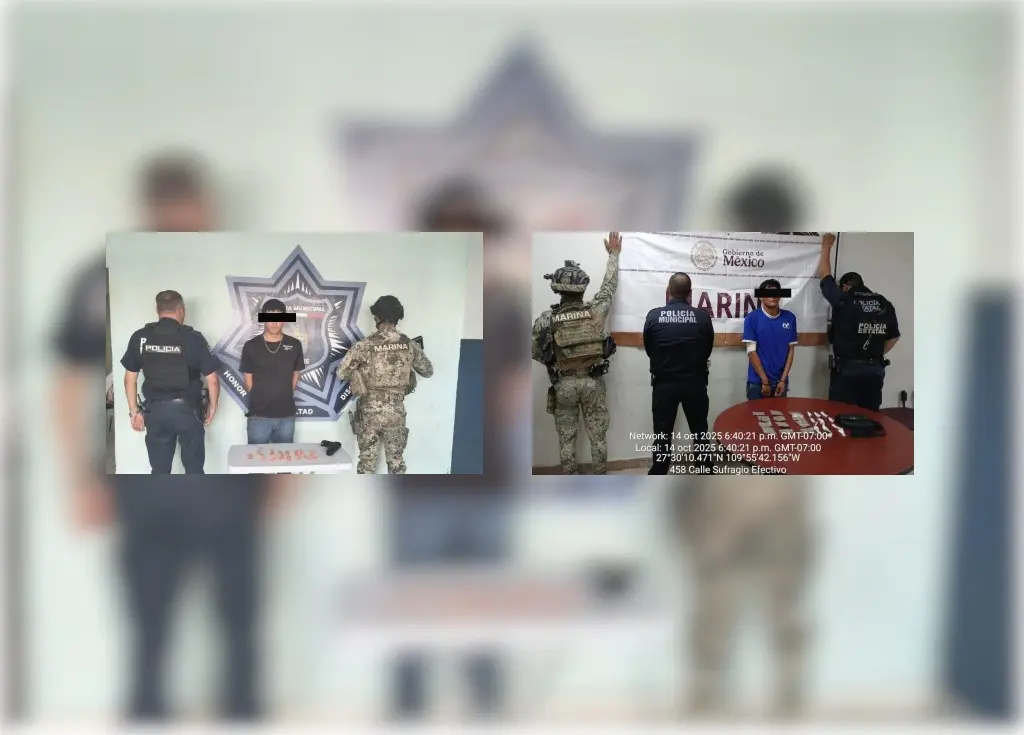 Detienen a dos con droga durante operativo mixto en Ciudad Obregón