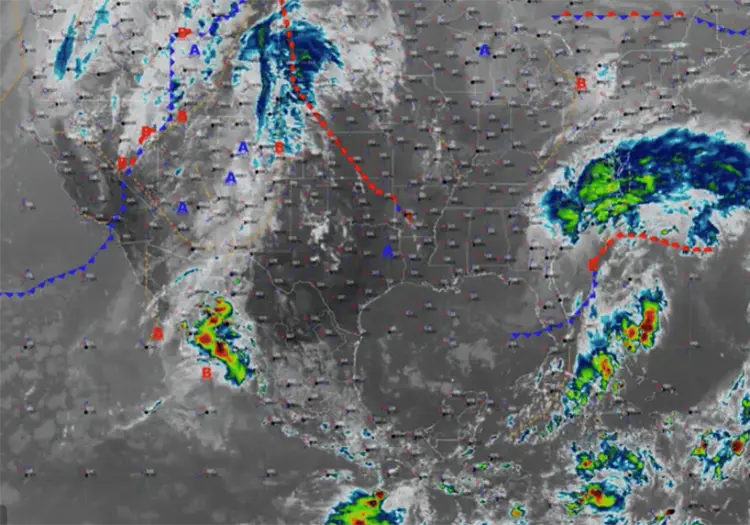Frente frío 7 y evento de Norte provocarán vientos fuertes y lluvias en el norte de México