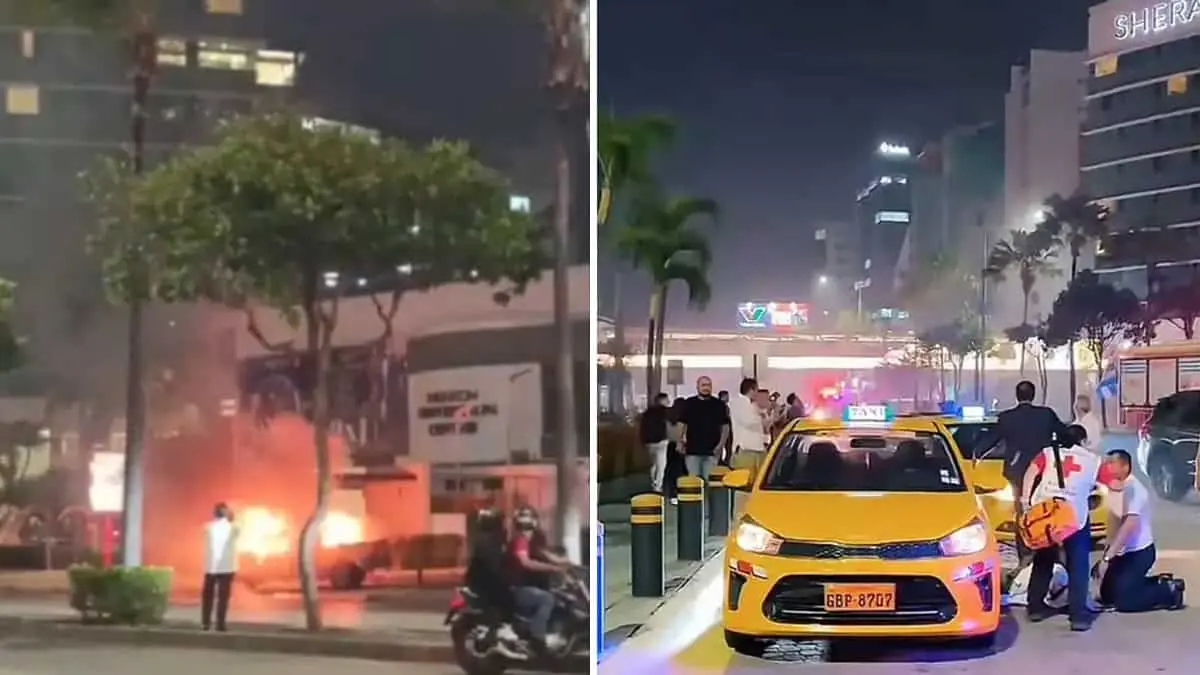 VIDEOS | Presunto coche-bomba explota cerca de un centro comercial en Ecuador