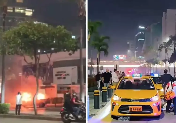 VIDEOS | Presunto coche-bomba explota cerca de un centro comercial en Ecuador