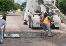 Avanza el bacheo con concreto hidráulico
