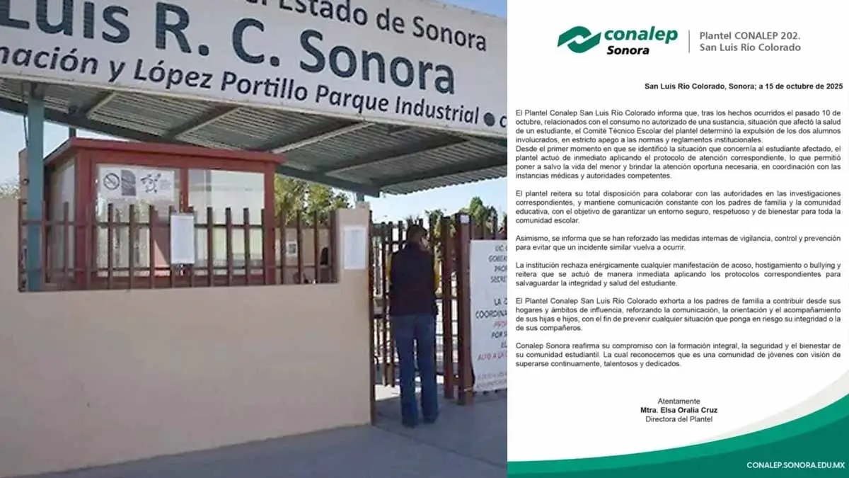 Alumno de Conalep Sonora resultó intoxicado por una mala broma