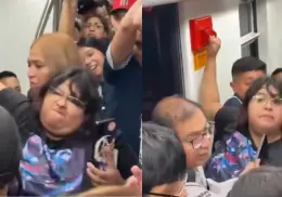 VIDEO | Pasajera causa disturbio por ingreso de hombres al vagón rosa