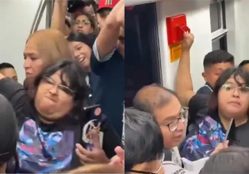 VIDEO | Pasajera causa disturbio por ingreso de hombres al vagón rosa