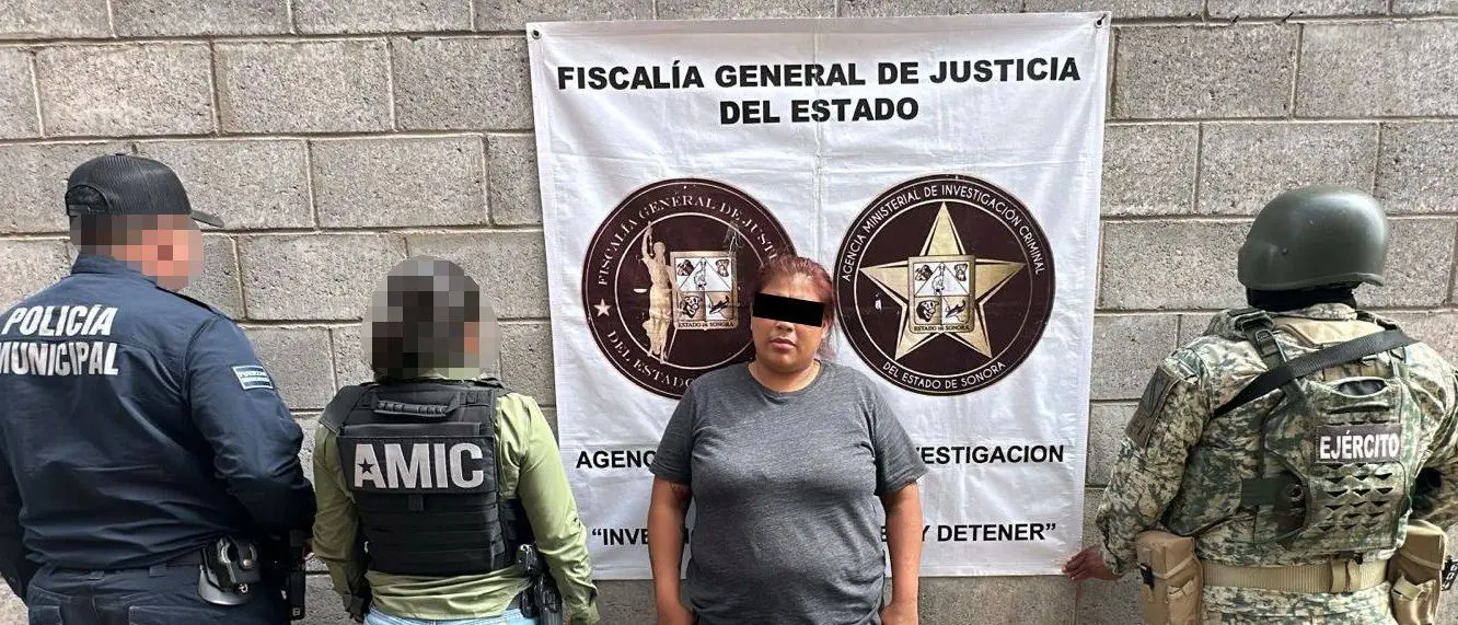 Aseguran droga y detienen a mujer en cateo en Hermosillo