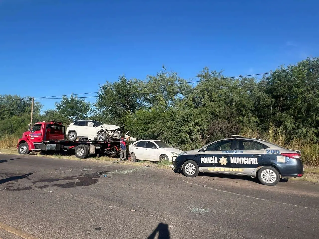 Se reporta fuerte accidente al norte de Ciudad Obregón